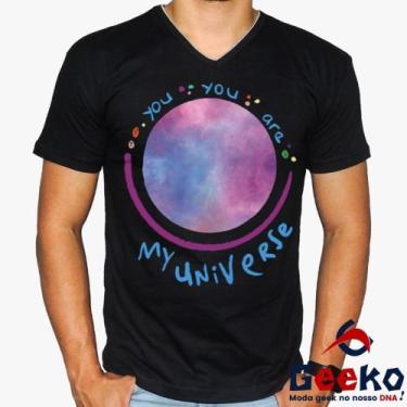 Imagem de Camiseta Coldplay 100% Algodão You You Are My Universe BTS Rock Altern