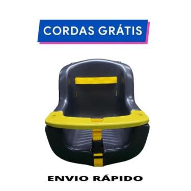 Imagem de Balanço Infantil Plástico Bebê Criança Cadeirinha Com Corda - FRETE MA