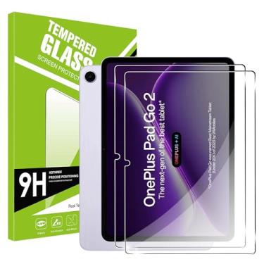 Imagem de Suttkue Película protetora de tela OnePlus Pad GO 2 de 12,1 polegadas, dureza 9H, antiarranhões, vidro temperado, compatível com capas, antiarranhões, (pacote com 2)