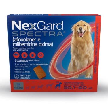 Imagem de NexGard Spectra Anti Pulgas e Carrapatos para Cães de 30,1 a 60kg 3 Ta