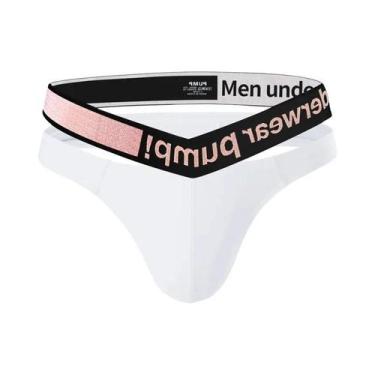 Imagem de Cuecas Triangulares De Cintura Baixa Com Decote Em V Em Gradiente Rosa