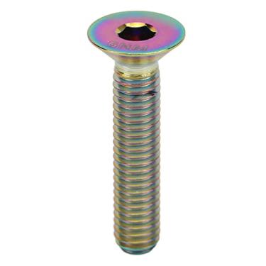 Imagem de Aoresac Parafuso de Fixação da Tampa da Haste do Fone de Ouvido Liga Titânio, Parafuso Haste Bicicleta M6x30mm para Reparo Bicicleta Com Recursos Alta Resistência, Leves (Brilhante;3x2,6mm)