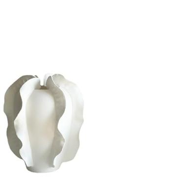 Imagem de Vaso de cerâmica, moderno, simples, branco, criativo, macio, decoração, restaurante, sala de estar, vasos de flores