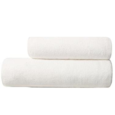 Imagem de Toalha de banho toalha de banho três conjuntos amantes de hotel sucção grande toalha de envoltório dois conjuntos toalha macia de banheiro (cor: 2PS, tamanho: 70x35cm+140x70) (2ps 70x35cm+160x80)