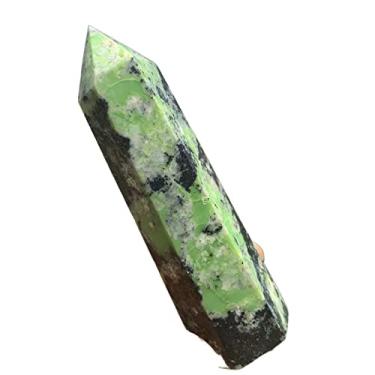 Imagem de Cristais naturais verde opala ponta Phoenix pinheiro torre varinha pedras para decoração (tamanho: 8-9 cm)