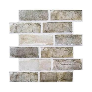 Imagem de Painel De Parede Autoadesivo 3D De Tijolo Falso 30cm X 30cm 10 Peças, 