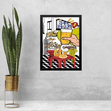 Imagem de Quadro Decorativo Boteco - 33X24Cm - Com Vidro