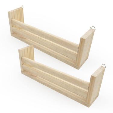 Imagem de Kit 2 Prateleira Porta Livros Decoração Temperos Condimentos