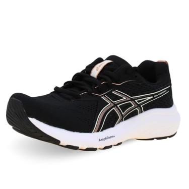 Imagem de ASICS Tênis de corrida feminino Gel-Contend 9, Preto, areia, vermelho, 35