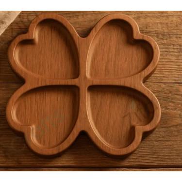Imagem de Modelo de roteador de trevo de quatro folhas de acrílico, modelos de gabarito de embutimento de roteador transparente para madeira, desenho, cozinha, comida, placa de charcutaria, ferramenta