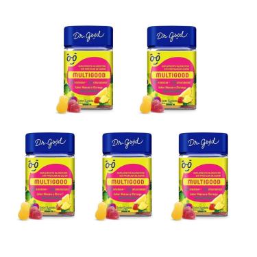Imagem de Kit 5 Fini Multivitaminico Multigood 5x30 Gomas Dr Good-Unissex