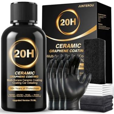 Imagem de Revestimento cerâmico profissional de grafeno 20H para carros: kit de detalhes de carro, mais de 10 anos de proteção, hidrofóbico, resistente a arranhões e UV, acabamento de alto brilho, fácil