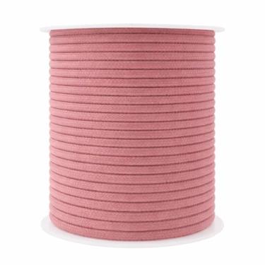 Imagem de Mandala Crafts Cordões de substituição macios Dusty Rose para bolsas de moletom - Cordão de tubulação para estofamento de costura - 50 jardas, 3 mm, cordão de algodão, macramê, corda, espartilho