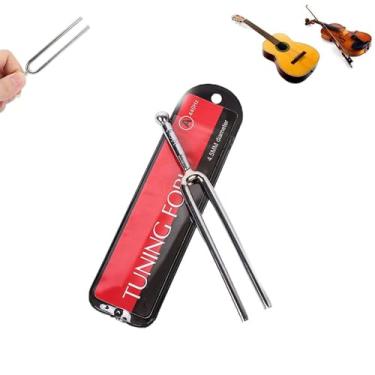 Imagem de Diapasão de piano padrão A de 440 Hz, ferramenta de afinação de violino de aço inoxidável de metal para violão, violino, tunin-g, acessórios, para iniciantes e profissionais