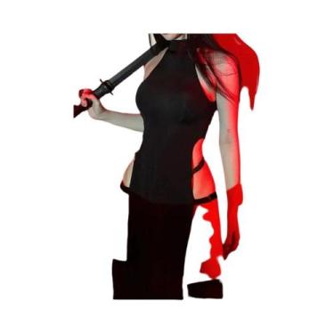 Imagem de Fantasia De Bruxa Escura Sem Mangas XXL Para Mulheres, Lingerie Sexy D