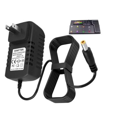 Imagem de Adaptador de alimentação de 9V para pedal de efeitos de guitarra Line 6 POD Go compatível com a maioria dos pedais de efeito (Tip negativo)