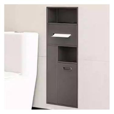 Imagem de Organizador de nicho de chuveiro de aço inoxidável – Prateleira de banheiro embutida para armazenamento de hotel e cozinha - Cinza 30 x 78 x 14 cm - Solução de alcova durável e elegante