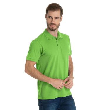 Imagem de Camisa Gola Polo Piquet Masculina Básica Lisa-Masculino