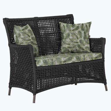 Imagem de 1 Sofá área Externa Igapó Alumínio Marrom Corda Náutica E5 Preto