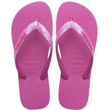 Imagem de Chinelo Havaianas Legítimas Feminino Top Brilho Glitter Neon, 37/38, R
