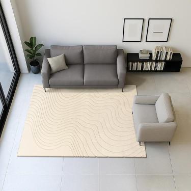 Imagem de Tapete Movimentos Curvas Snow 150x200cm Tapetes São Carlos