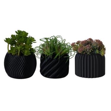 Imagem de Trio Cachepot M - Adornos - Galanta, Preto