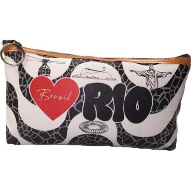 Imagem de Bolsa Necessaire Feminina material sintético Lembrança Rio De Janeiro 