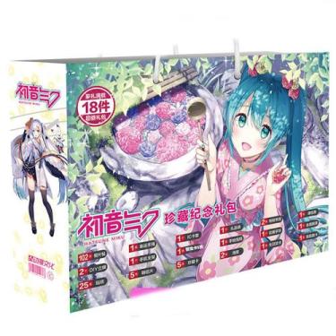 Imagem de Conjunto de caixas de mangá de anime Hatsune Miku com 18 adesivos e po