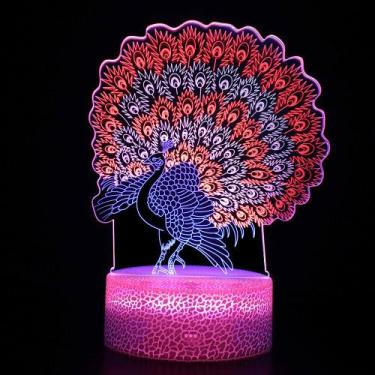 Imagem de LED 3D Night Light Animal que muda de cor com acrílico e ABS - Taiyuan