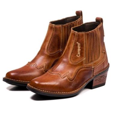 Imagem de Bota Texana Country Masculina Couro Marrom Frete Grátis - Anaconda, Lt