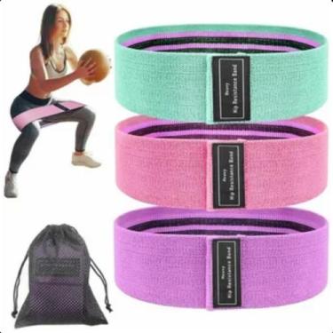 Imagem de Kit com 3 Mini Bands Elásticas para Treino Intensivo - FACILITA