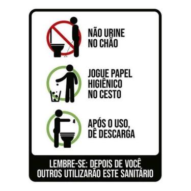 Imagem de Placa Sinalização - Não Urine Chão Banheiro - Sinalizo