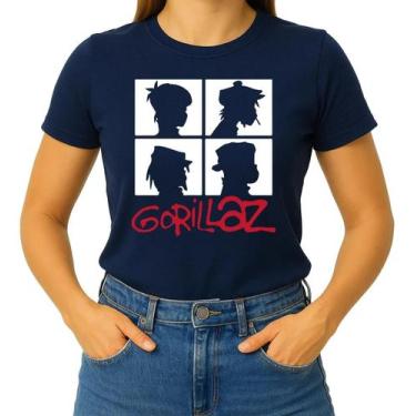 Imagem de Camiseta Camisa Adulto Feminina Masculina Algodão Banda GorillazZ Post