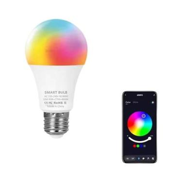 Imagem de Lâmpada LED Inteligente Regulável 15W 18W E27 B22 Tuya Bluetooth RGBCW