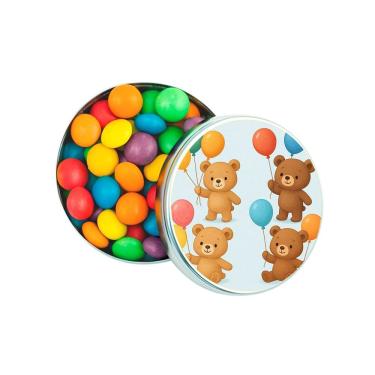 Imagem de Latinha Lembrancinha Personalizada Ursinhos com Balões