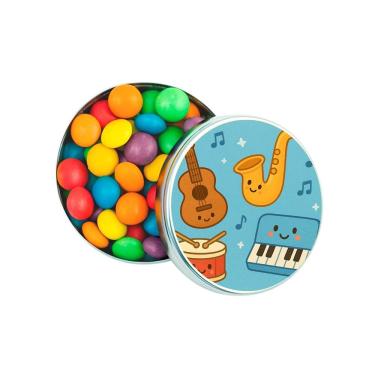 Imagem de Latinha Lembrancinha Personalizada Músicas Instrumentos