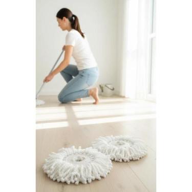 Imagem de 2 Refil Mop Microfibra 360 Lavável Potente Limpeza - Congratulations S