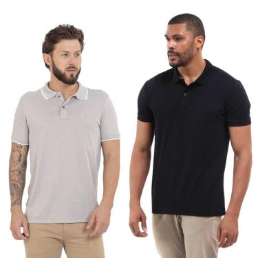 Imagem de Kit 2 Camisa Polo Masculina Dia a Dia Conforto