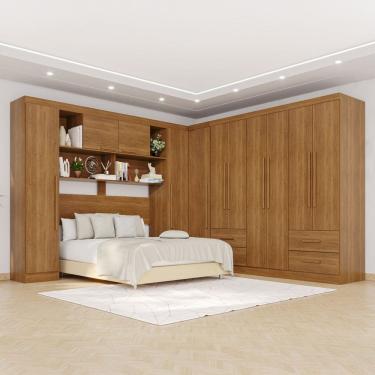Imagem de Guarda-roupa Casal Modulado 11 Portas 4 Gavetas Alemanha Cinamomo