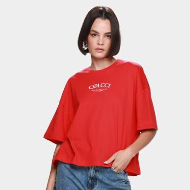 Imagem de Camiseta Colcci 1986 Feminina, Vermelho, M
