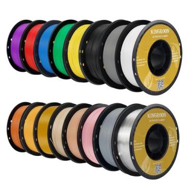 Imagem de Filamento para Impressora 3D Kingroon PLA 1,75 mm, kit com 16 kg