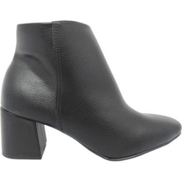 Imagem de Bota Feminina Casual Dia a Dia Passeio Trabalho Cano Baixo Salto Bloco Médio Com Zíper...