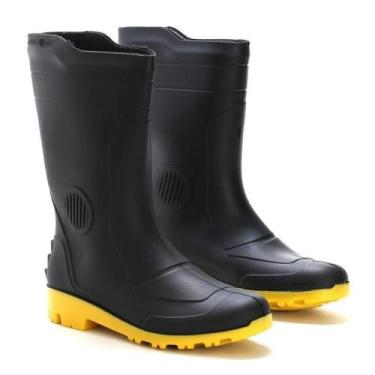 Imagem de Bota pvc p.forte s/forro preta sola amarela 34/35 grendene