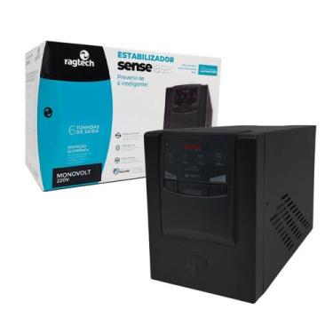Imagem de Estabilizador Ragtech Sense Laser 2000VA, Monovolt 220V/220V, 6 Tomada