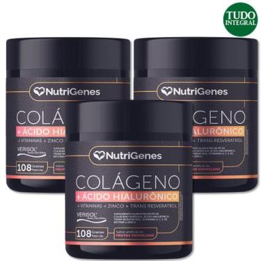 Imagem de Kit 3 Colageno + Acido Hialuronico 108G - Nutrigenes