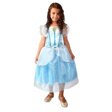 Imagem de Fantasia Infantil Premium Cinderela Roupa Original Luxuosa - NOVABRINK
