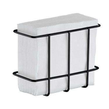 Imagem de Porta Guardanapo de Mesa Aço Cromado Preto Utimil Organizador Restaurante Lancheria