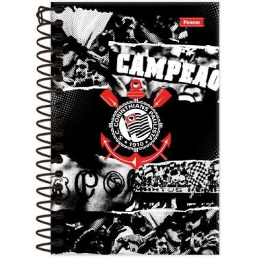 Imagem de Caderneta Espiral Capa Dura Corinthians 80FLS PCT.C/04 - Foroni