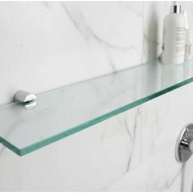 Imagem de Suporte Porta Shampoo De Vidro Incolor Banheiro Luxo 30cmx10cmx6mm - O