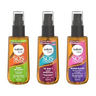 Imagem de Salon Line, Kit 3 Óleos de Tratamento, Coco, Super Óleos e Multibenefícios - Para Cabelos Ondulados, Cacheados e Crespos